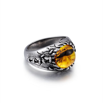 Gemstone Textured Ring