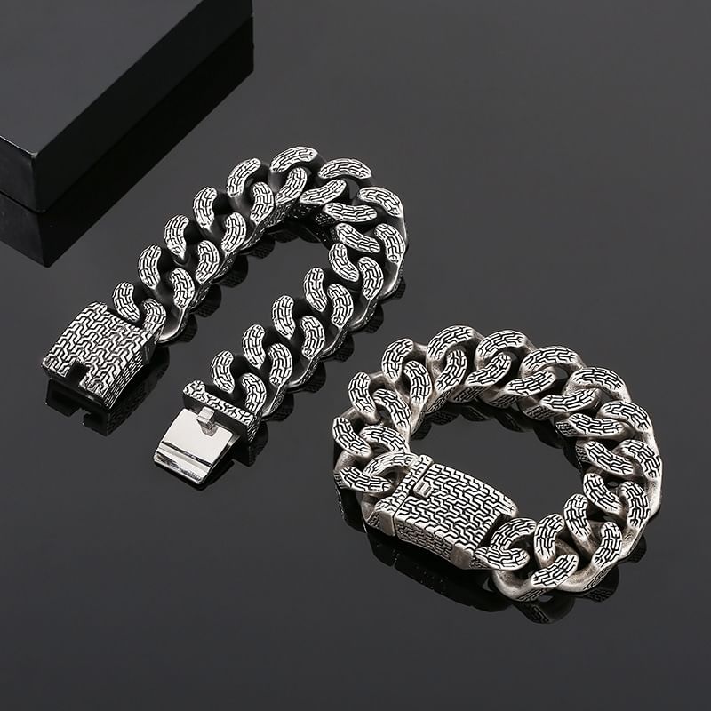 Textured Chain Link Bracelet