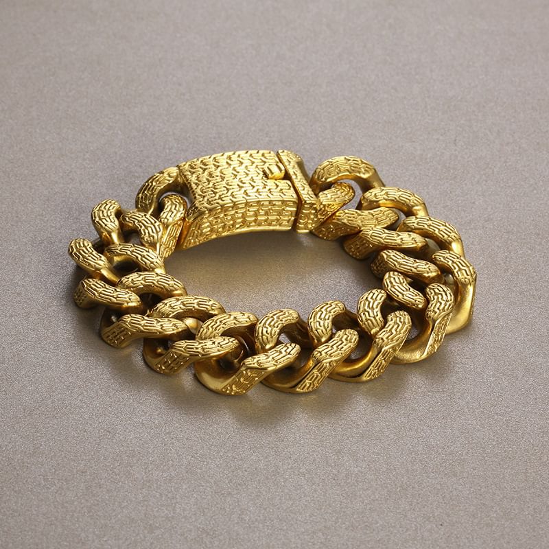 Textured Chain Link Bracelet