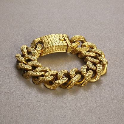 Textured Chain Link Bracelet