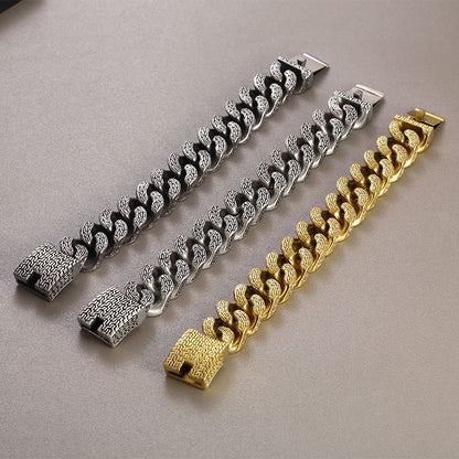 Textured Chain Link Bracelet