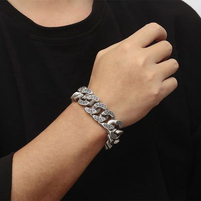 Textured Chain Link Bracelet