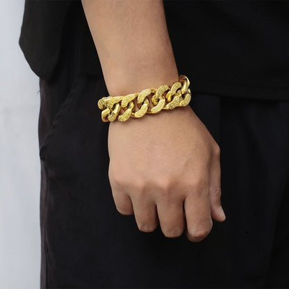 Textured Chain Link Bracelet