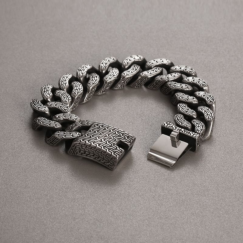 Textured Chain Link Bracelet