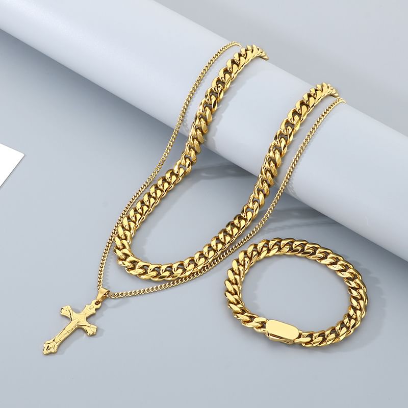 Curb Chain Necklace / Bracelet / Set