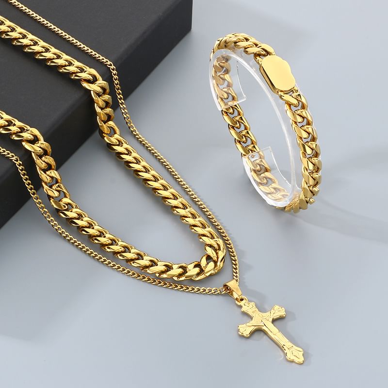 Curb Chain Necklace / Bracelet / Set