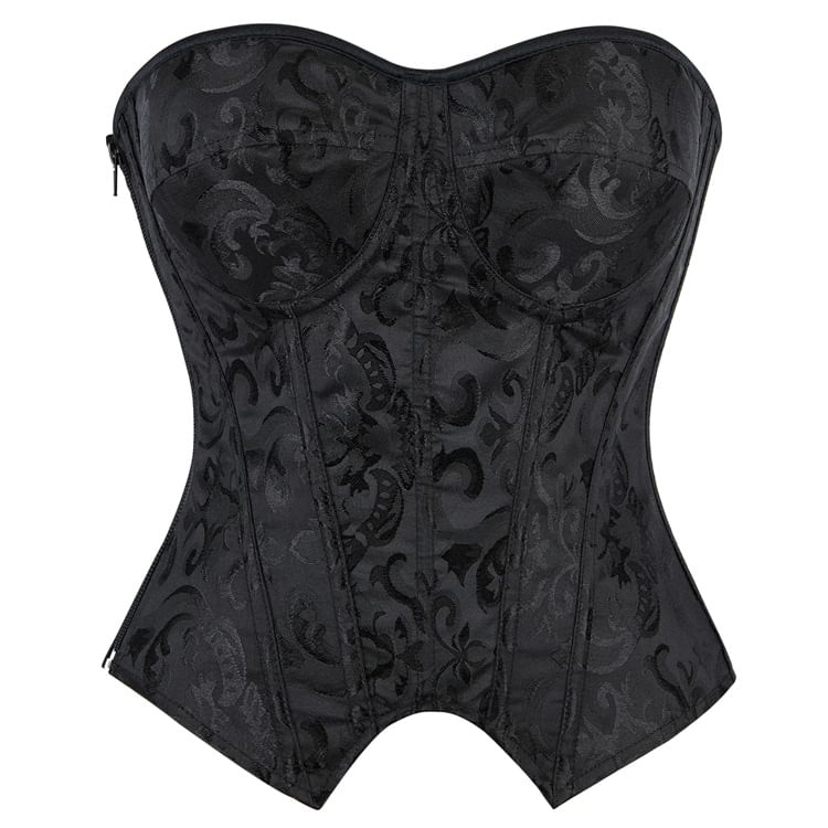 Jacquard Pattern Tube Corset Style Top