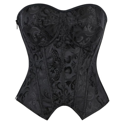 Jacquard Pattern Tube Corset Style Top