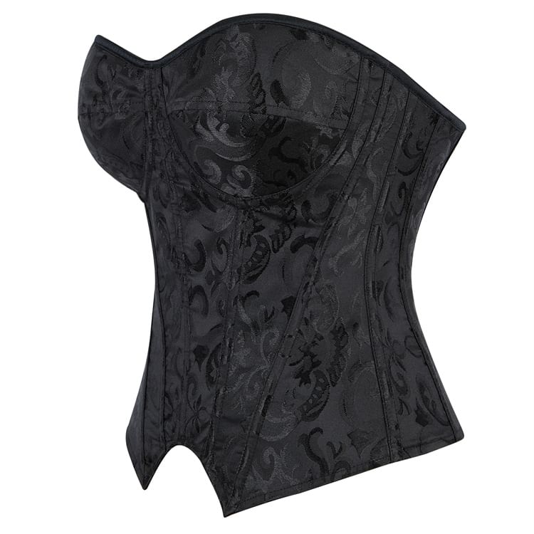 Jacquard Pattern Tube Corset Style Top