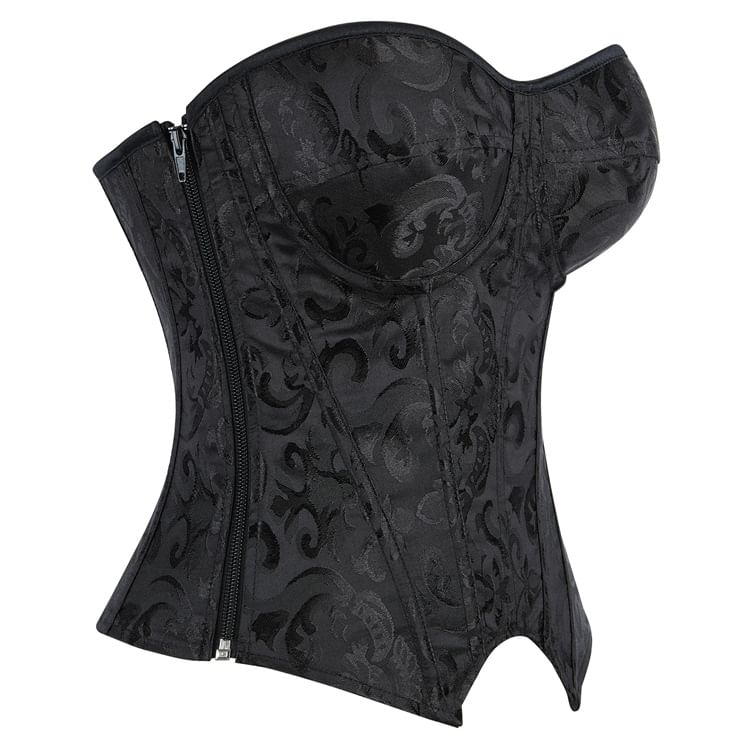 Jacquard Pattern Tube Corset Style Top