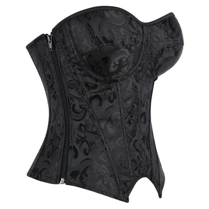 Jacquard Pattern Tube Corset Style Top