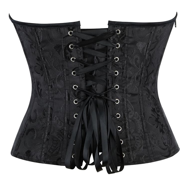 Jacquard Pattern Tube Corset Style Top