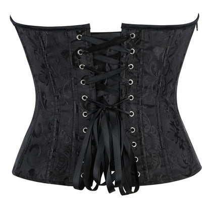 Jacquard Pattern Tube Corset Style Top