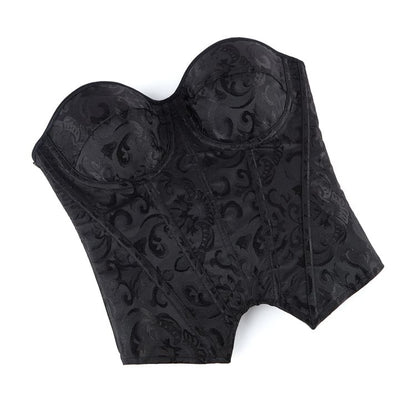 Jacquard Pattern Tube Corset Style Top