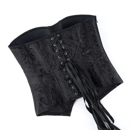Jacquard Pattern Tube Corset Style Top