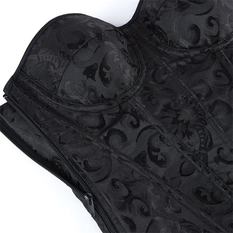 Jacquard Pattern Tube Corset Style Top