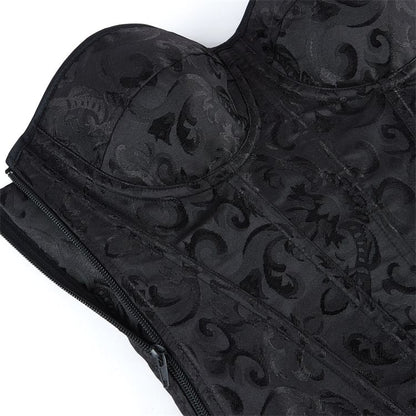 Jacquard Pattern Tube Corset Style Top