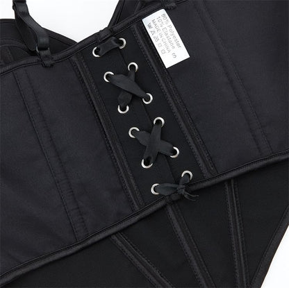 Sheer Mesh Bustier Top in Solid Color