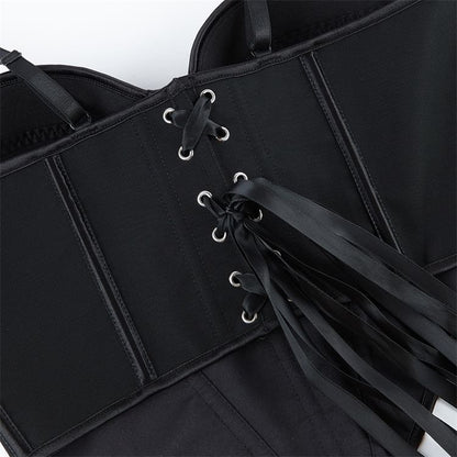 Sheer Mesh Bustier Top in Solid Color