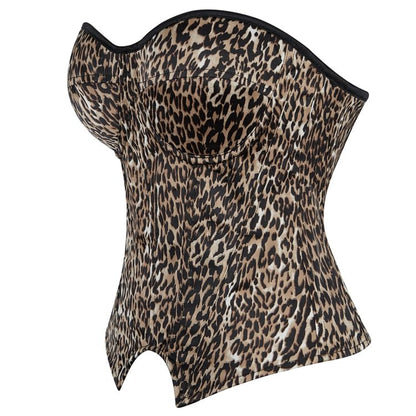 Leopard Print Corset Tube Top for Edgy Look