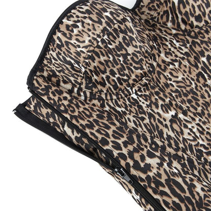 Leopard Print Corset Tube Top for Edgy Look