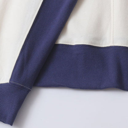 Two-Tone Crew Neck Oversized Sweatshirt