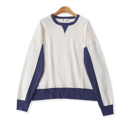 Two-Tone Crew Neck Oversized Sweatshirt