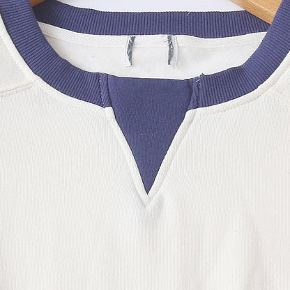 Two-Tone Crew Neck Oversized Sweatshirt