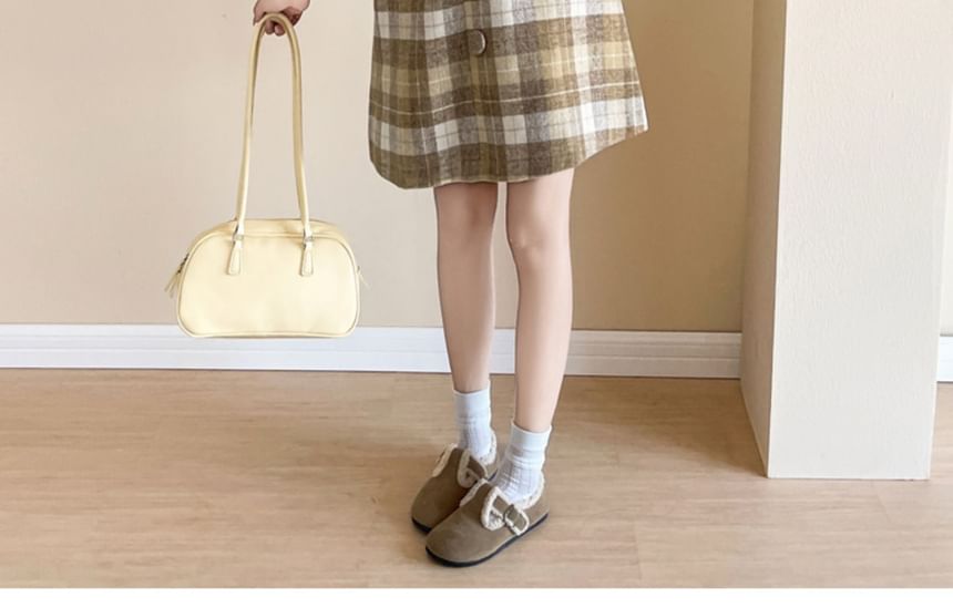 Maternity Plaid A-Line Dress and Top Set