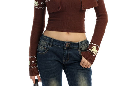 Mock Neck Cardigan with Camisole Two-Piece Set