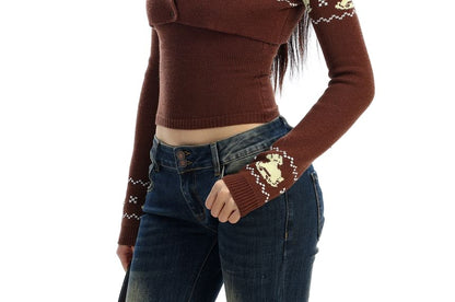 Mock Neck Cardigan with Camisole Two-Piece Set