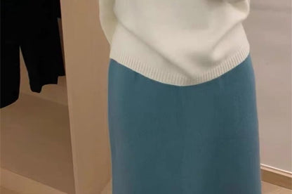 Lace Trim Collared Knit Pullover