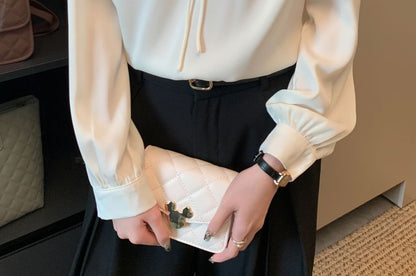 Frill Trim Long Sleeve Blouse