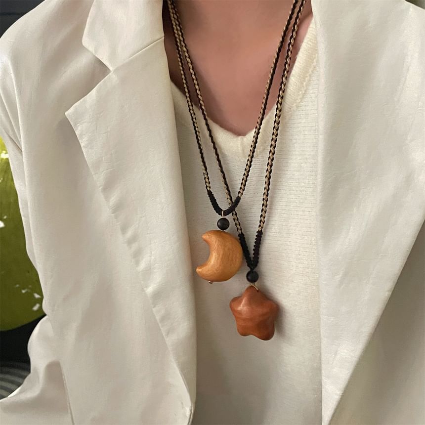 Wooden Pendant Necklace