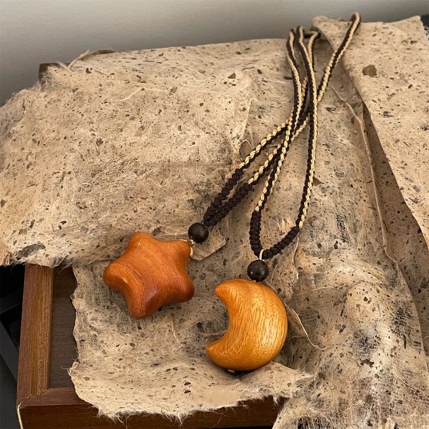 Wooden Pendant Necklace