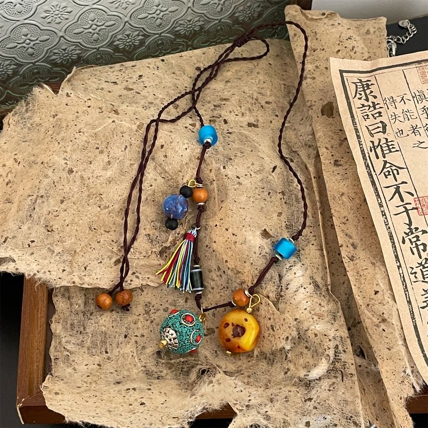 Glazed Pendant Necklace