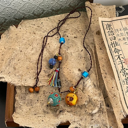 Glazed Pendant Necklace