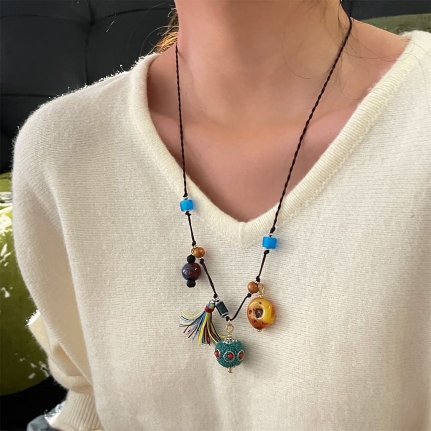 Glazed Pendant Necklace