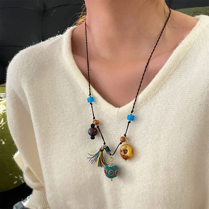 Glazed Pendant Necklace