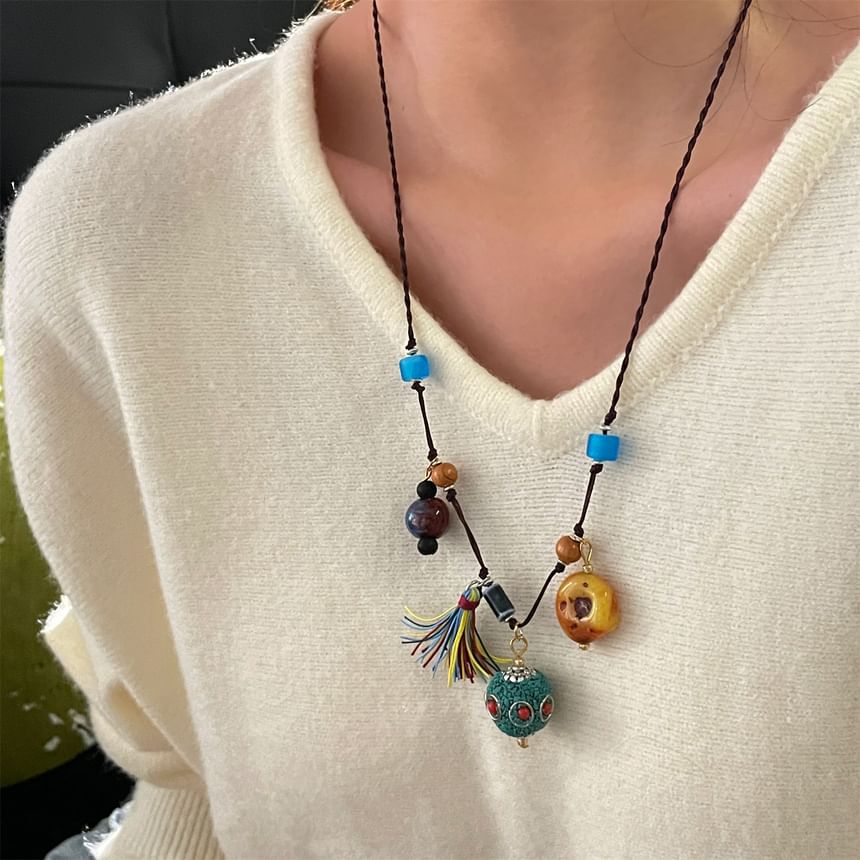 Glazed Pendant Necklace