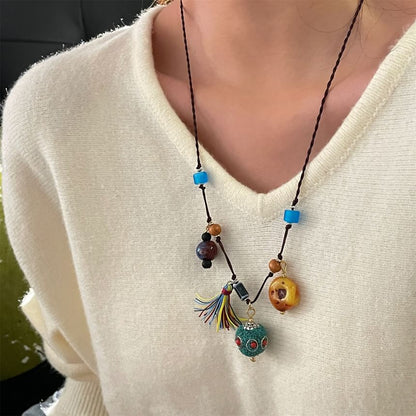 Glazed Pendant Necklace