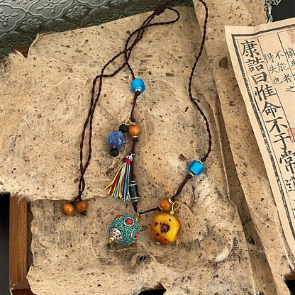 Glazed Pendant Necklace