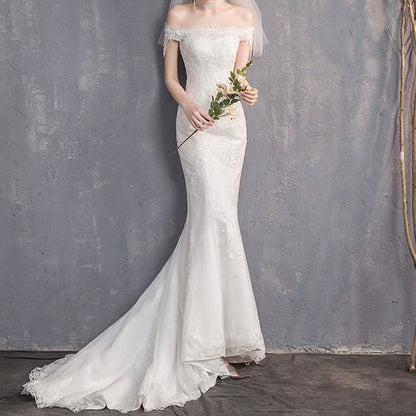 Off-Shoulder Mermaid Lace Wedding Gown (Various Designs)