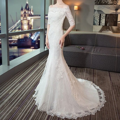 Off-Shoulder Mermaid Lace Wedding Gown (Various Designs)