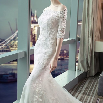 Off-Shoulder Mermaid Lace Wedding Gown (Various Designs)