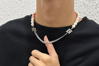 Chain Faux Pearl Necklace