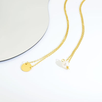Faux Pearl Double-Layered Necklace