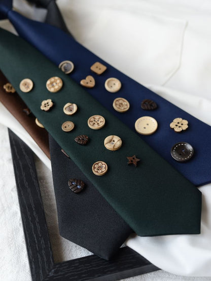 Button Detail Neck Tie