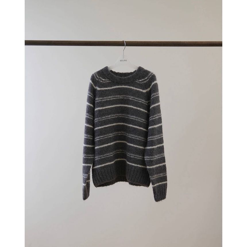 Striped Crewneck Knit Sweater