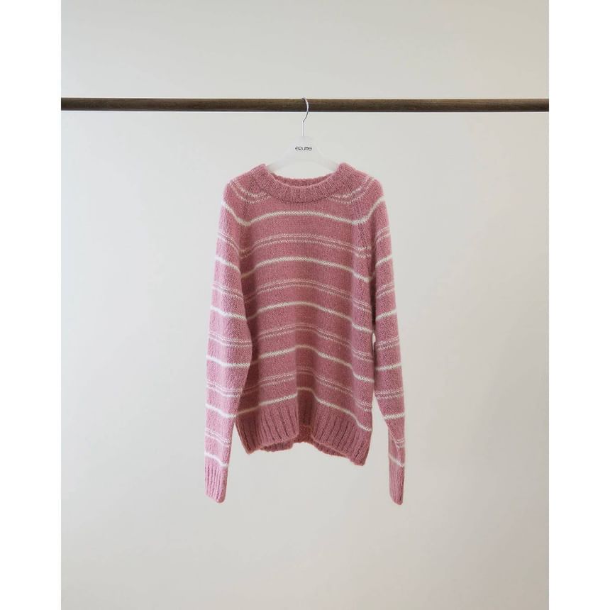 Striped Crewneck Knit Sweater